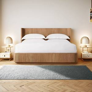 Cost-Effective Commercial Modern Apartment Customized Queen King Solid Wood <b>Platform</b> <b>Bed</b> <b>Frame</b> Luxury 5 Star Hotel Bedroom Sets - Product Image 4