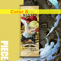 Pósteres de Pared de Alta Calidad de 14 Colores, 25*70cm, Anime Monkey D. Luffy, Sombrero de Paja, Piratas del Gran Camino