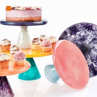 Support à gâteau en polyrésine écologique Aleo, plateau de qualité supérieure, réceptions de mariage, banquets d'hôtel, présentation à domicile, service contemporain