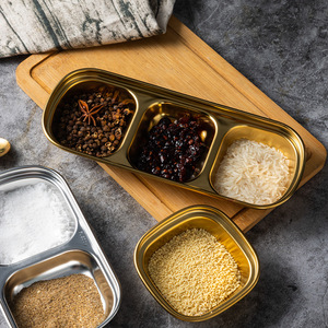 Plat de service rectangulaire coréen en acier inoxydable pour sauces, assiette à chili, bol à sauce soja, plat à <span class=keywords><strong>vinaigre</strong></span> pour fondue et barbecue - Product Image 6