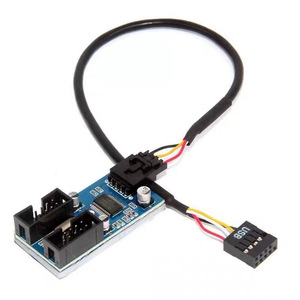 OKYN2512-151 ฮับแยกสัญญาณ USB 2.0 แบบ 9 พิน ความเสถียรสูง 1 ต่อ 2 โมดูลขยายอินเทอร์เฟซเมนบอร์ดเดสก์ท็อป - Product Image 2