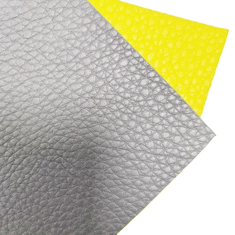 1.2mm pu imitation leather bag material,purse material fashion pu bag leather fabric classic design for bag litchi pattern