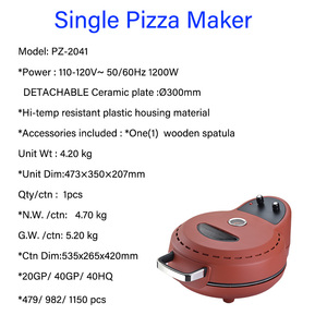 Điện Lò nướng bánh <span class=keywords><strong>Pizza</strong></span> trong nhà di động 12 inch trong nhà lò nướng bánh <span class=keywords><strong>pizza</strong></span> nhà sản xuất bánh <span class=keywords><strong>pizza</strong></span> nóng lên 400 cho đá nướng - Product Image 3