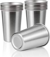 Gobelets isothermes réutilisables en acier inoxydable 304 sans BPA pour enfants et adultes, incassables, empilables, personnalisables pour les fêtes