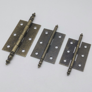 Charnières ordinaires épaisses 1,5 2 3 4 pouces en alliage de zinc à 4 trous pour portes et fenêtres traditionnelles Or Argent Bronze antique - Product Image 4