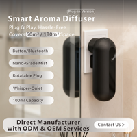 Diffuseur d'arômes électrique intelligent en plastique, brancher et utiliser, sans tracas, couvre 60m³/180m³, contrôlé par application, pour la maison, 1 an, États-Unis