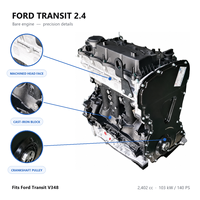 Rakitan Mesin Long Block Baru 2.4 Turbo Diesel DOHC 16 Katup Common Rail untuk Ford Transit V348