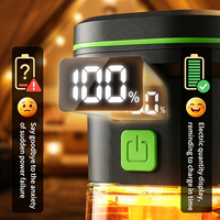 Lanterne de camping LED rechargeable, lampe de tente portable en ABS pour jardin, affichage numérique USB Type-C, 7 modes, lampe de poche d'urgence IP44