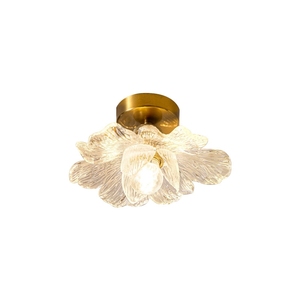 Lampada a Sospensione Retrò Francese di Alta Gamma con Petali, Lampadario LED in Ferro e Resina <span class=keywords><strong>per</strong></span> Corridoio, Balcone, Scale, Guardaroba, Ingresso - Product Image 1