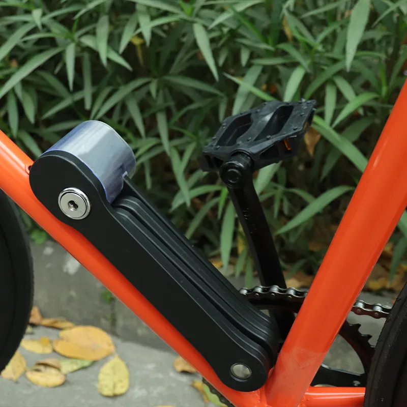 Nova Chegada Kryptonite bicicleta bloqueio bicicleta alça dobrável bloqueio com alarme bicicletas bloqueio do guiador frontal