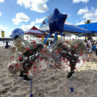 Ballon de football géant gonflable transparent en PVC de 0,8 mm, 1 m, 1,2 m, 1,5 m, 1,8 m, pour adultes et enfants