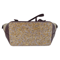 Sac fourre-tout tressé jaune et violet en gros, OEM ODM, écologique, avec fleurs séchées naturelles, grande capacité, fermeture éclair, GPS, pour femmes
