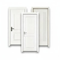 Porte intérieure moderne en bois massif à 2 panneaux, design Shaker, avec isolation phonique, pour appartement, villa, salon