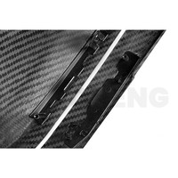 Coques de rétroviseurs style corne de taureau en carbone pré-imprégné pour BMW G60, finition noir brillant