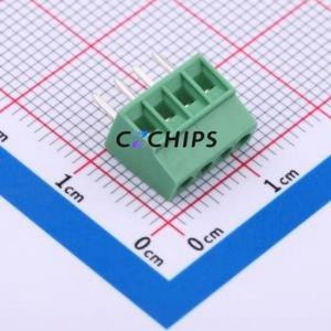 MX128-2.54-04P-GN01-Cu-Y-A Screw Terminal Block Through hole Component (THT),P=2.54mm Connector 1x4P 2.54mm Green Through Hole - Product Image 1