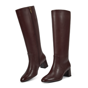 WETKISS Vente en gros de chaussures d'automne et d'hiver pour femmes, <span class=keywords><strong>bottes</strong></span> à talon épais rétro des <span class=keywords><strong>années</strong></span> <span class=keywords><strong>70</strong></span>, <span class=keywords><strong>bottes</strong></span> Go Go pour femmes, bout rond, PU uni, <span class=keywords><strong>bottes</strong></span> hautes jusqu'au genou - Product Image 3