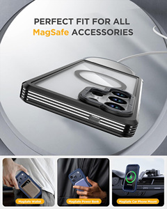 Étui magnétique transparent pour Samsung Galaxy S26 Ultra S25 Ultra S24 Plus avec clip ceinture et cadre avant, <span class=keywords><strong>coque</strong></span> de téléphone robuste - Product Image 3