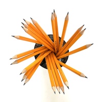 Vente chaude étui à crayons pratique jaune StandardHB crayons gomme rouge pour les tests scolaires approvisionnement des étudiants pour l'école du dos
