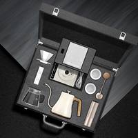 Coffret Cadeau de Voyage pour Café : Cafetière Portable, Ensemble Filtre à Café, Kit de Café avec Balance Électronique pour la Maison et l'Extérieur