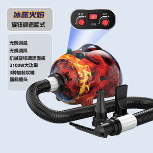 เครื่องเป่าขนสัตว์เลี้ยงกำลังสูง 2100W มอเตอร์ AC ฟังก์ชั่นหลากหลายสำหรับสุนัขและสัตว์เลี้ยง พร้อมระบบควบคุมอุณหภูมิและความเร็วที่ปรับได้ - Product Image 1