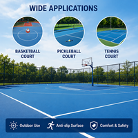 Revêtement de sol de tennis en acrylique élastique haute performance, durable, antidérapant, surface sportive extérieure