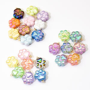 WOWEI Hochwertige lose Acryl perlen DIY Ohrringe Autos chl üssel Dekoration Zubehör UV-beschichtete Pfoten perlen für die Schmuck herstellung - Product Image 1