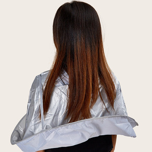 Cape de coiffure Wanmei en silicone argenté, résistante à l'eau, pour usage domestique ou en salon - Product Image 5