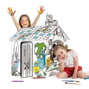 لعبة الرسم للأطفال ، لعبة الكتابة على الجدران ، إبداعية ، للأطفال, لعبة من الورق المقوى ، تلوين ، بيت ورقي كبير للأطفال ، اللوحة