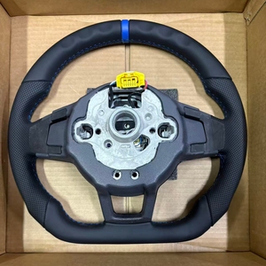 Volante de Cuero en Existencia para Volkswagen VW MK7 MK6 Golf 6 Golf 7 7.5 Passat <span class=keywords><strong>Polo</strong></span> Scirocco Jetta GTI GTD GTS GTE <span class=keywords><strong>GLI</strong></span> CC - Product Image 3