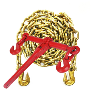 Cadena de Acero Soldada de Alta Resistencia G70 de 3/8'' para Amarre y Sujeción de Carga, Cadena de Transporte y Elevación G70 G80, Cadena de Eslinga para Remolque y Elevación - Product Image 1