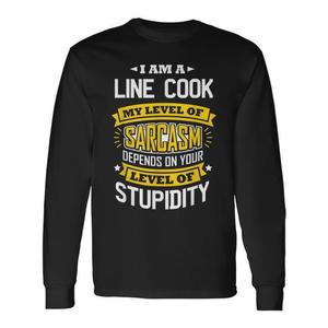 Camiseta de manga larga con diseño de broma sarcástica para personal de cocina - Product Image 1