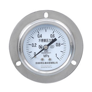Suzhou Xuansheng YBF-60ZT 1Mpa Axial Stainless Steel Pressure <b>Gauge</b> Panel Type <b>Thread</b> Connection - Product Image 1