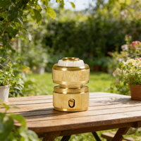 Connecteurs rapides en laiton à 4 points pour robinet de tuyau d'eau - Accessoires d'irrigation durables et écologiques pour le jardinage domestique (Modèle AT510)