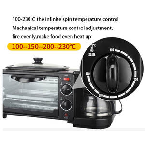 Lyroe gran oferta 3 en 1 multifuncional tamaño familiar <span class=keywords><strong>tostadora</strong></span> horno café fabricante de alimentos Mini desayuno máquina de cocina - Product Image 4