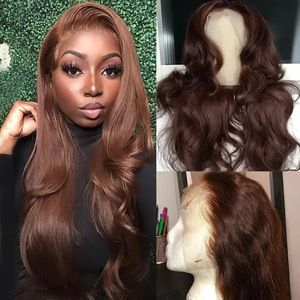 LONGFOR Parrucche Sintetiche di Alta Qualità Rosso Vino, Stile Corto con Pizzo Frontale, Ondulate, Resistenti al Calore, per Cosplay Femminile - Product Image 3