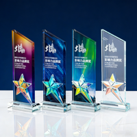 Trophée personnalisé en acrylique cristal iceberg, gravure laser, impression UV, logo personnalisé, tendance mode pour récompenses d'entreprise, cadeaux d'affaires