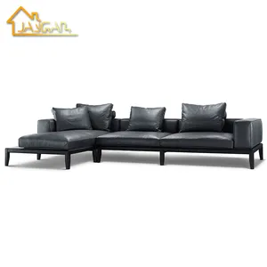 Professional genuine leather sofa manufacturers hotel 2 piece sectional with chaise l shaped sleeper sofa