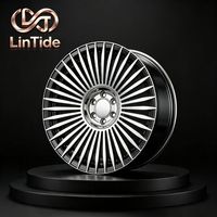 Jantes en alliage forgées de luxe à rayons multiples et fins, style éventail, bicolores, anti-corrosion pour le marché d'exportation mondial
