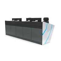 Centre de commande ordinateur Console bureau lumière LED moniteur centre de contrôle poste de travail opération Console Table meubles Design bureau