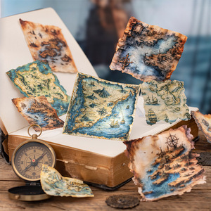 10 autocollants en papier par paquet, série de journaux d'aventure, autocollants décoratifs de style journal vintage, découpe à la forme, vernis brillant - Product Image 2