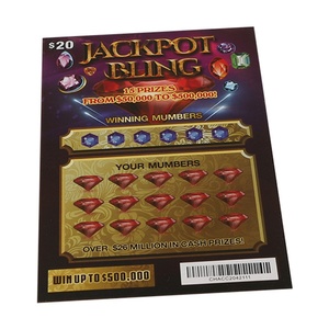 Wholesale Custom Original Card <b>Sticker</b> Game Machine Ticket Online Scratch Off Lottery Tickets - Product Image 2