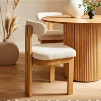 Chaise de salle à manger en bois massif avec coussin moelleux, modèle 2025, prix usine, vente chaude, mobilier de maison pas cher, dernière collection pour restaurant et cuisine