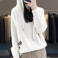Sweat-shirt en tricot à capuche à la mode pour femmes 24 veste coupe ample populaire pour le printemps automne hiver avec techniques imprimées à la conception doublée