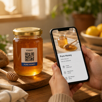 Etiquetas de Código QR Personalizadas, Etiqueta de Respuesta Rápida de Matriz 2D, Identificador de Seguimiento de Inventario de Productos, Rollo de Lámina de PVC Blanca Brillante, Tamaño Personalizado