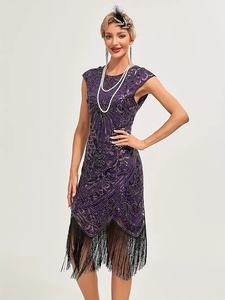 <span class=keywords><strong>Robe</strong></span> de soirée à sequins et franges pour femme, style années 1920, rétro, <span class=keywords><strong>grande</strong></span> <span class=keywords><strong>robe</strong></span> de soirée, <span class=keywords><strong>robe</strong></span> de <span class=keywords><strong>cocktail</strong></span>, <span class=keywords><strong>robe</strong></span> de bal, <span class=keywords><strong>robe</strong></span> de danse Charleston - Product Image 5