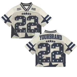 Jersey de fútbol americano de alta calidad, cosido, listo para enviar, estilo de manga corta, disponible en tallas grandes. - Product Image 1