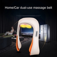 Masseur corporel Shiatsu pour le cou, les épaules et le dos avec 8 têtes de massage, 3 niveaux de vitesse, adaptateur mural et chargeur de voiture