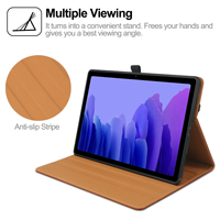 Selubung untuk Samsung Galaxy Tab A7, 10.4 inci 2022/2020 Model(SM-T500/T503/T505/T507/T509), Cover Tablet Folio kulit Premium, Cover Tablet berdiri