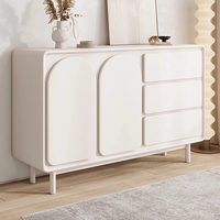Meuble d'appoint moderne en chêne blanc pour salon, table d'entrée avec tiroirs, meuble d'appoint de salle à manger de haute qualité et luxueux