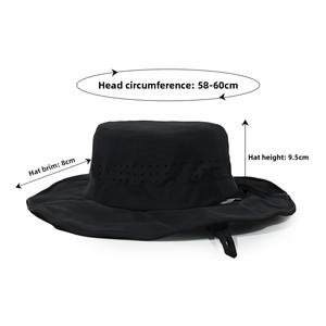 Chapeau de <span class=keywords><strong>soleil</strong></span> d'été unisexe à large bord, séchage rapide, coupe-vent, couleur unie, respirant, avec cordon de serrage, style pêcheur - Product Image 3